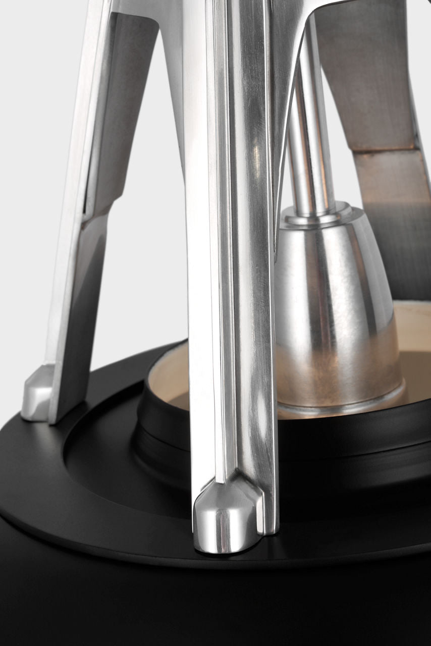 Gunner 18" Pendant | Black and Polished Aluminum