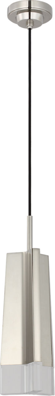 Matcha Single Light Pendant | Polished Nickel | Clear Glass