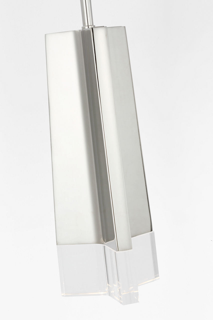 Matcha Single Light Pendant | Polished Nickel | Clear Glass