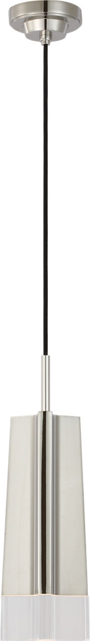 Matcha Single Light Pendant | Polished Nickel | Clear Glass