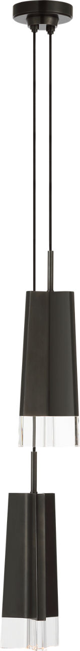 Matcha 2 Light Pendant | Bronze | Clear Glass