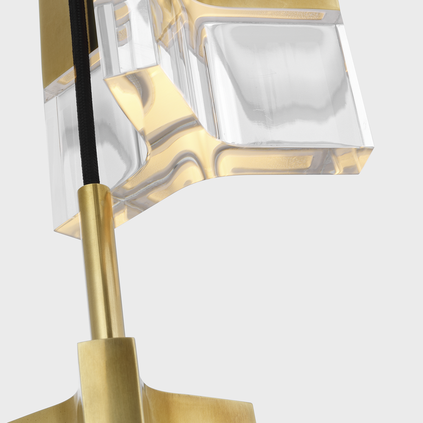 Matcha 2 Light Pendant | Hand-Rubbed Antique Brass | Clear Glass