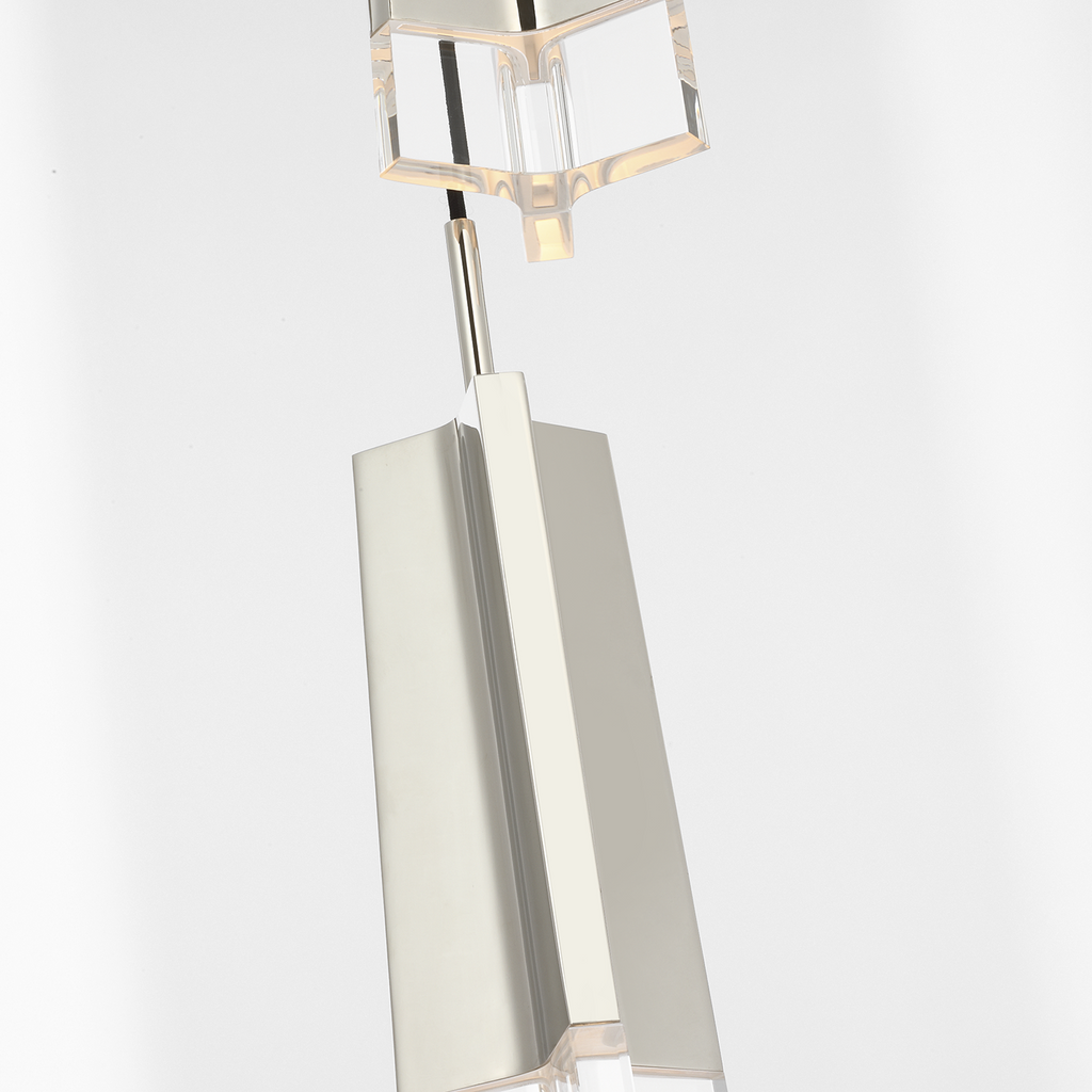Matcha 2 Light Pendant | Polished Nickel | Clear Glass