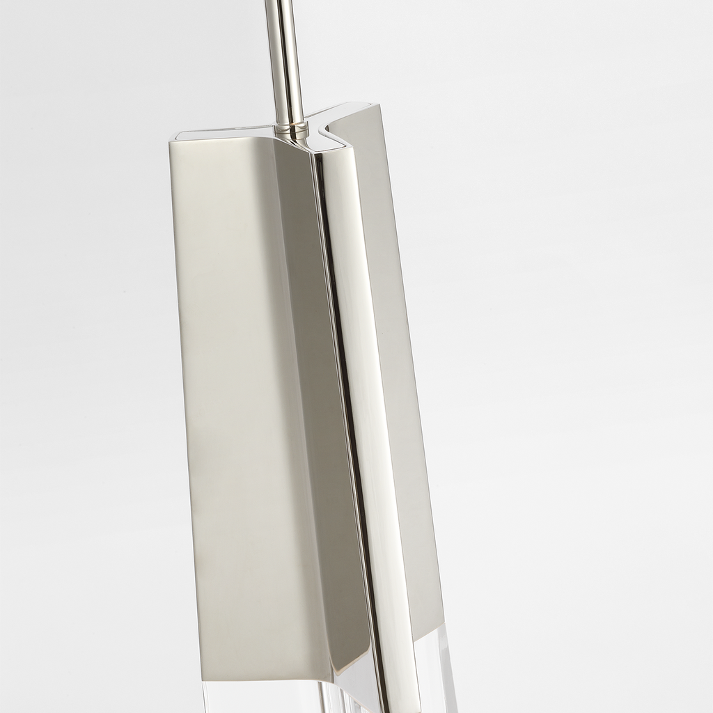Matcha 2 Light Pendant | Polished Nickel | Clear Glass
