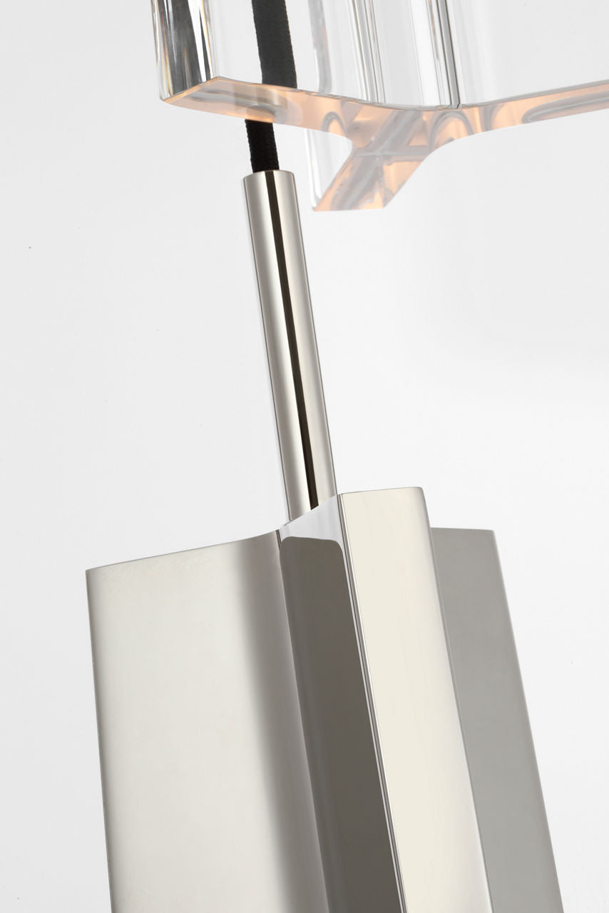 Matcha 2 Light Pendant | Polished Nickel | Clear Glass