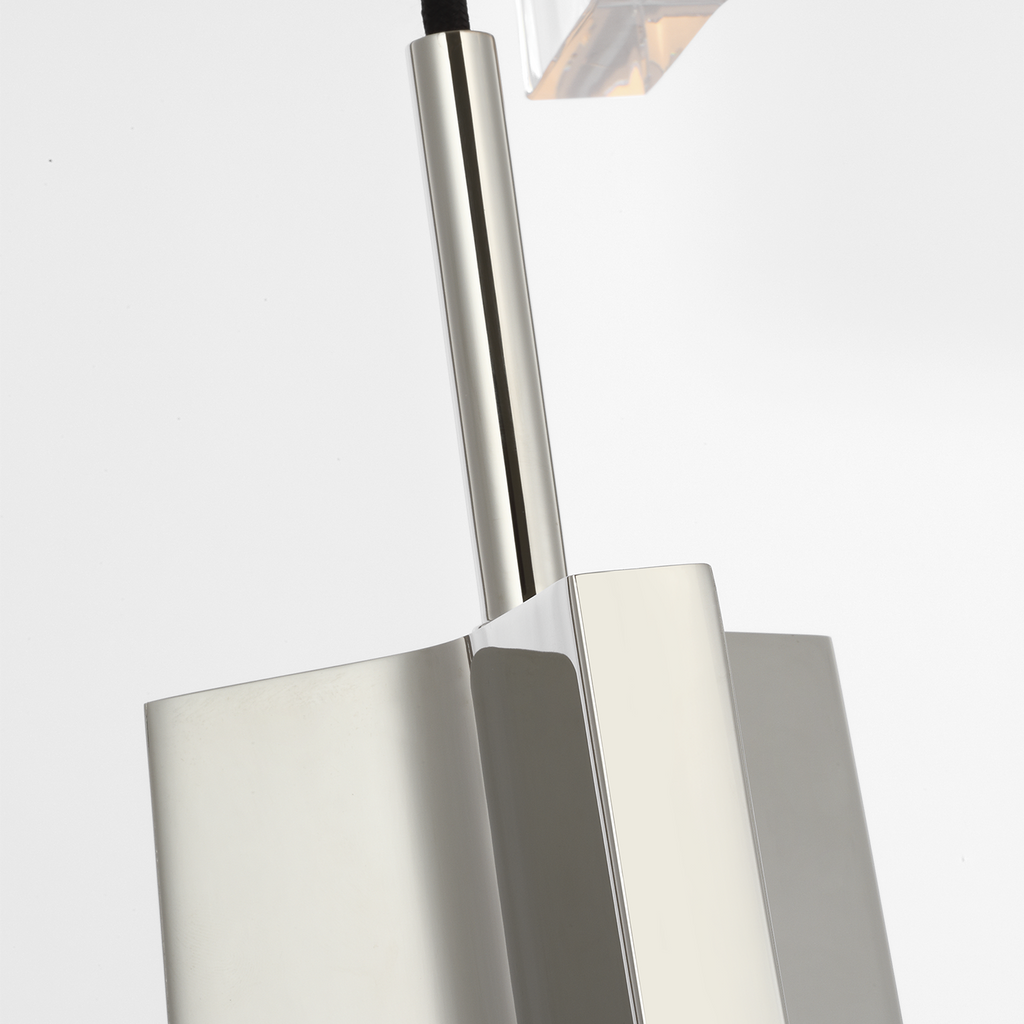 Matcha 2 Light Pendant | Polished Nickel | Clear Glass