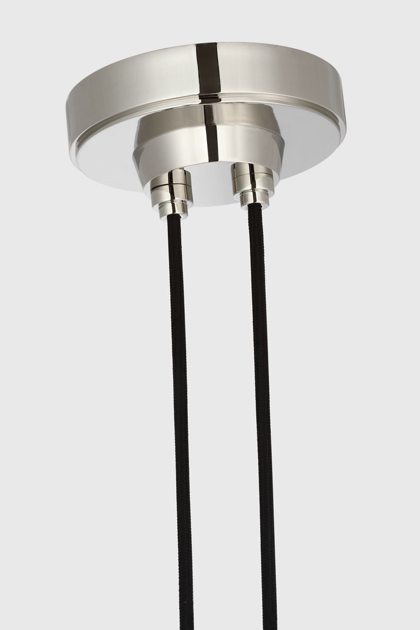 Matcha 2 Light Pendant | Polished Nickel | Clear Glass