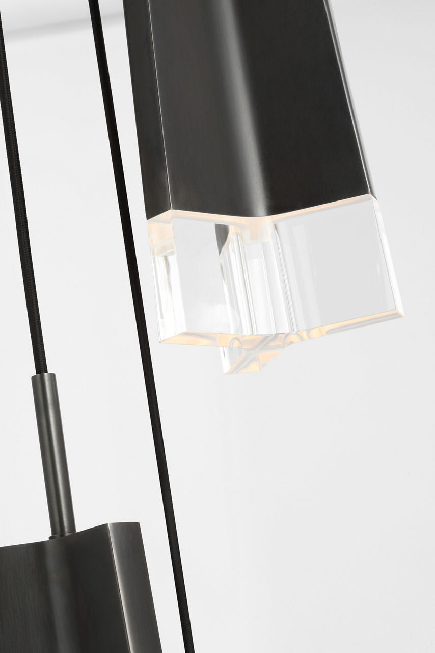 Matcha 3 Light Pendant | Bronze | Clear Glass