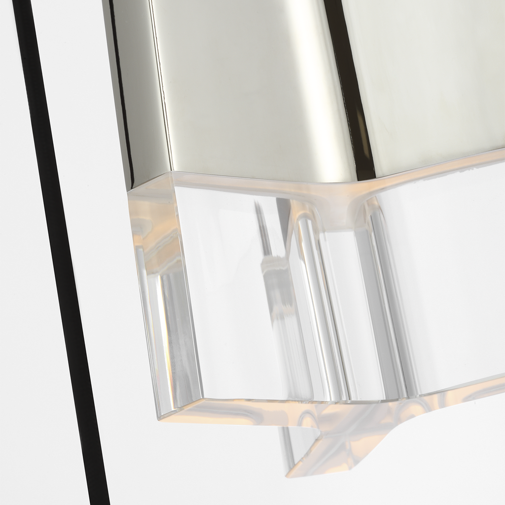 Matcha 3 Light Pendant | Polished Nickel | Clear Glass
