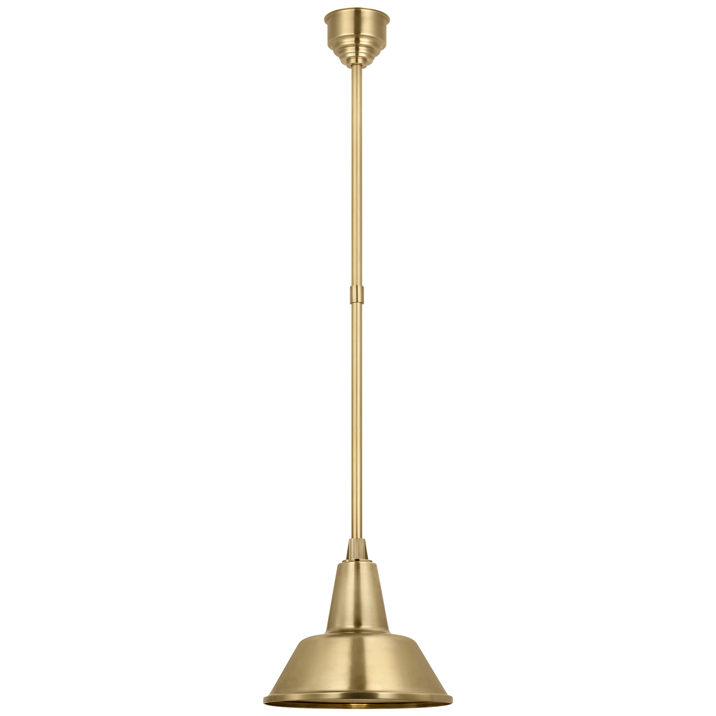 Academy Pendant | Hand-Rubbed Antique Brass | 12.5" Bowers Shade