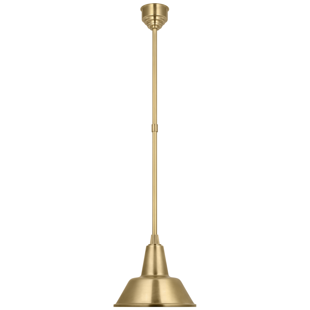 Academy Pendant | Hand-Rubbed Antique Brass | 12.5" Bowers Shade