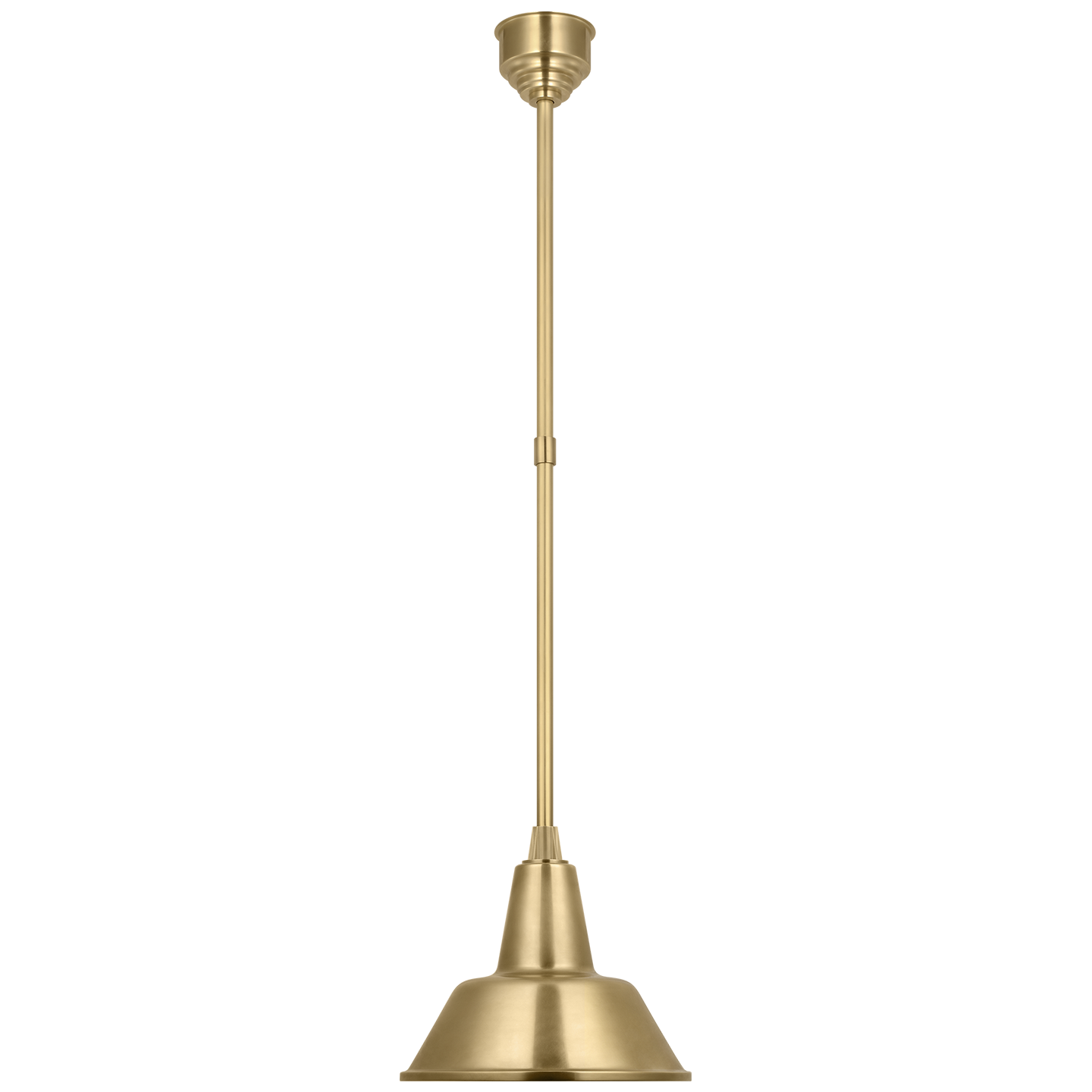 Academy Pendant | Hand-Rubbed Antique Brass | 12.5" Bowers Shade
