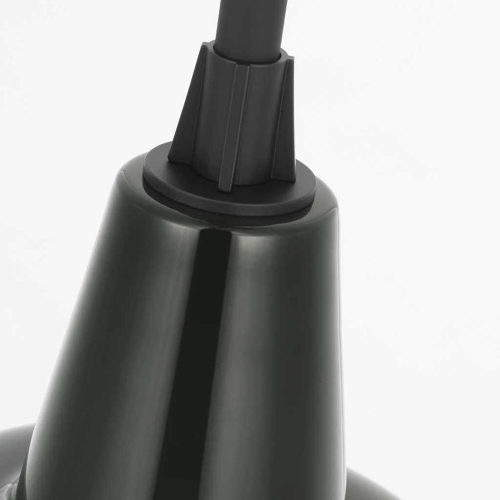 Academy Pendant | Matte Black | 12.5" Green Bowers Shade