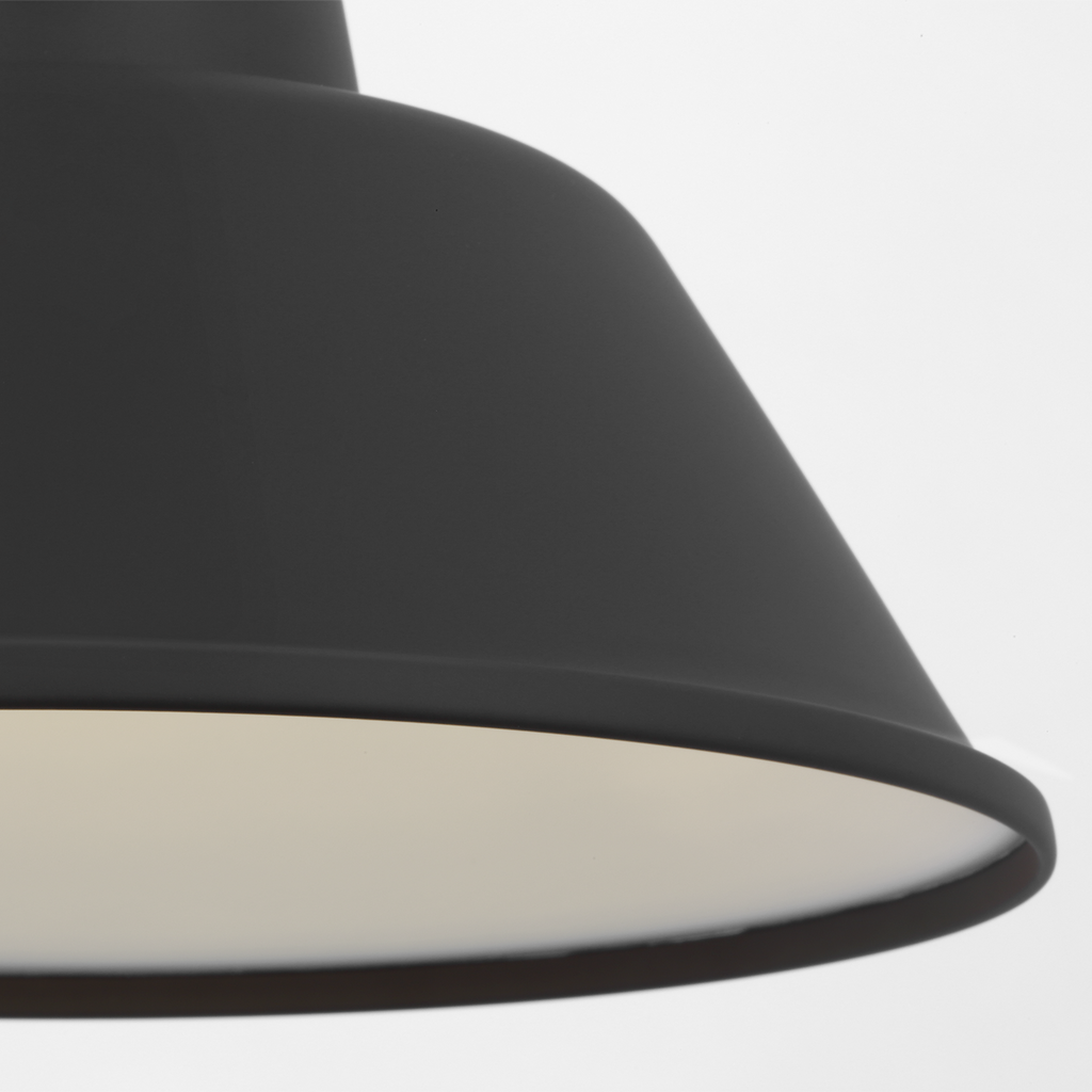 Academy Pendant | Matte Black | 12.5" Bowers Shade