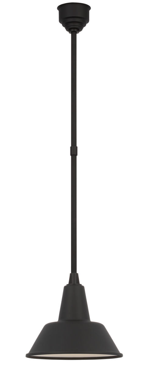 Academy Pendant | Matte Black | 12.5" Bowers Shade