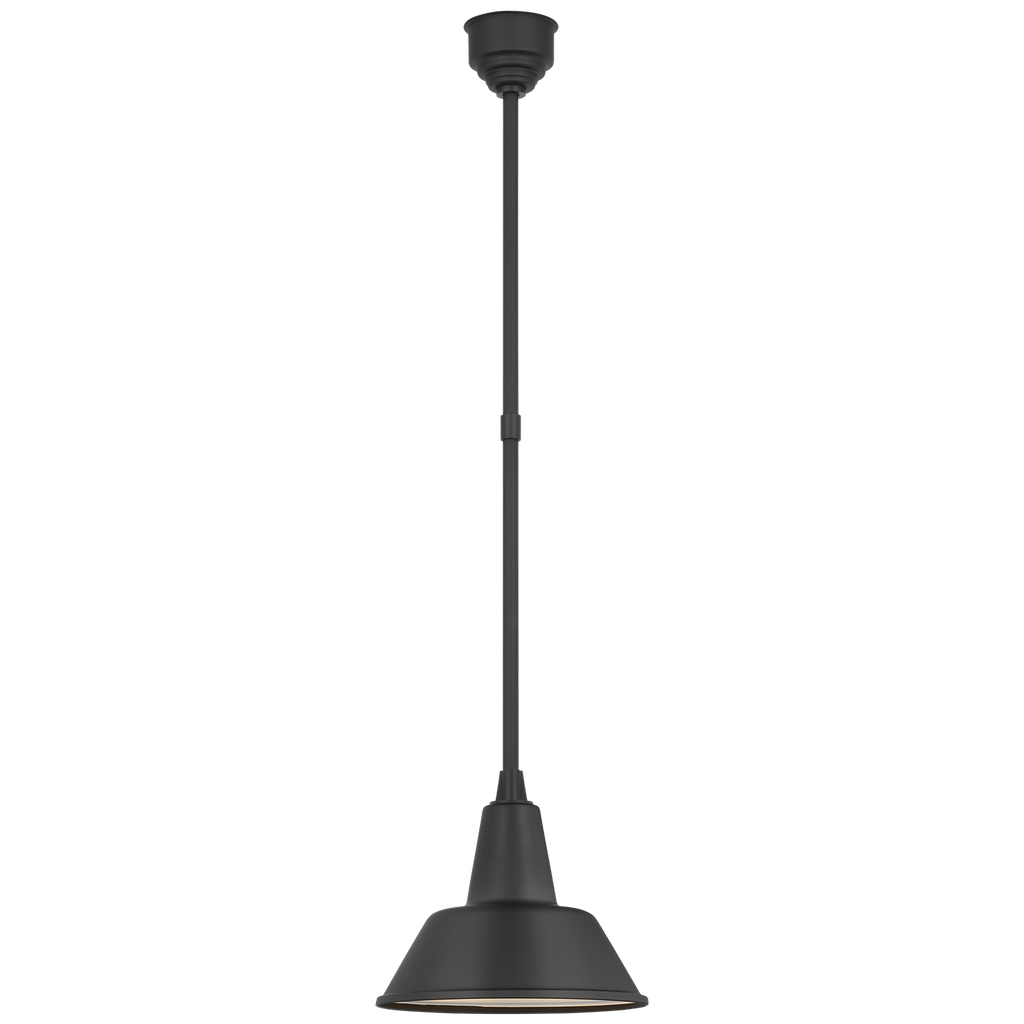 Academy Pendant | Matte Black | 12.5" Bowers Shade