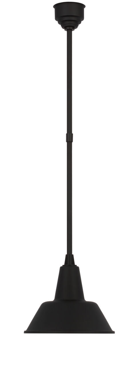 Academy Pendant | Matte Black | 12.5" Bowers Shade