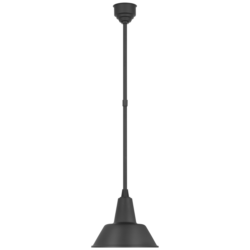 Academy Pendant | Matte Black | 12.5" Bowers Shade