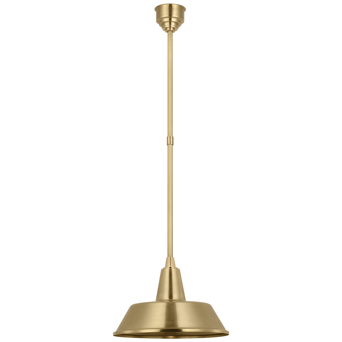 Academy Pendant | Hand-Rubbed Antique Brass | 16" Bowers Shade