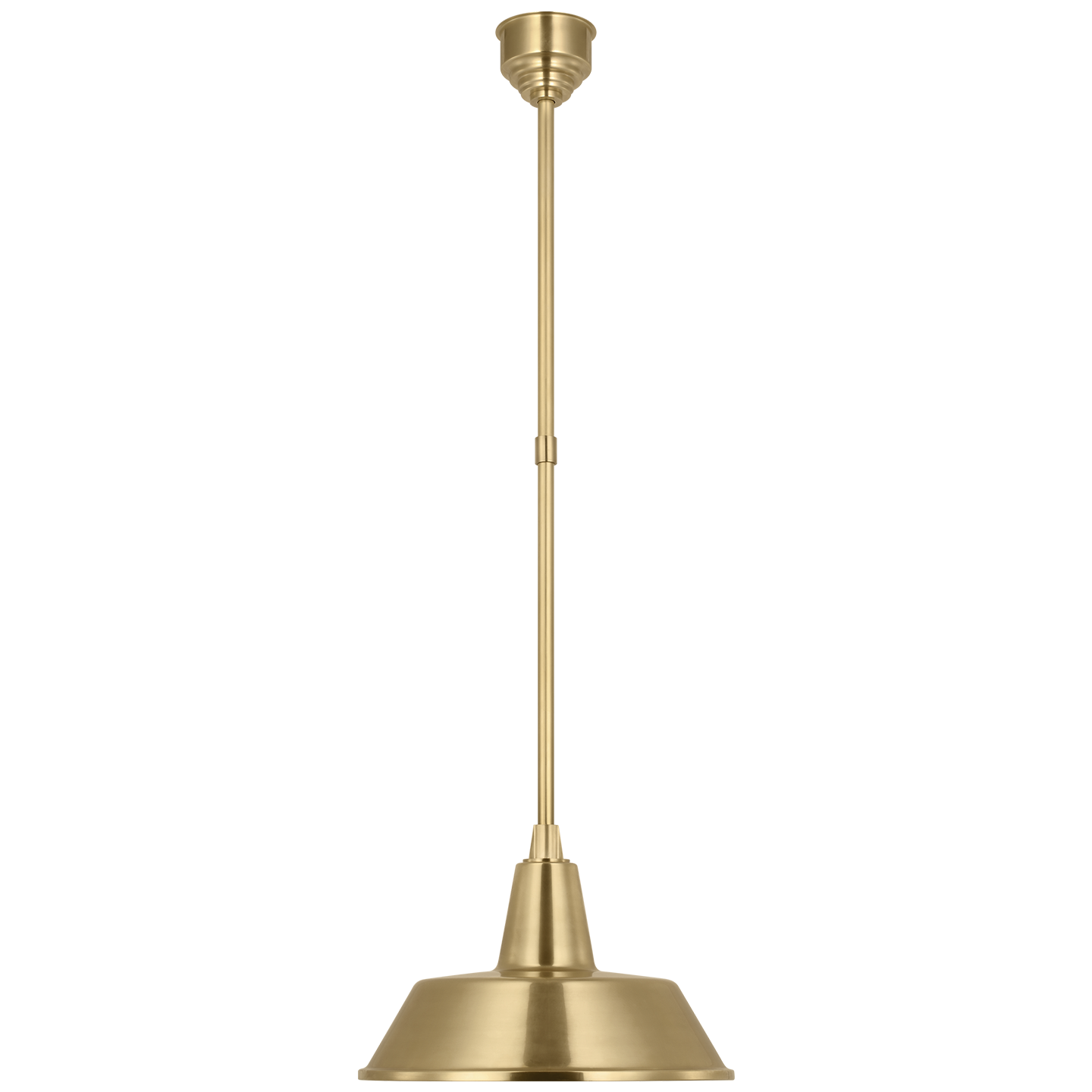Academy Pendant | Hand-Rubbed Antique Brass | 16" Bowers Shade
