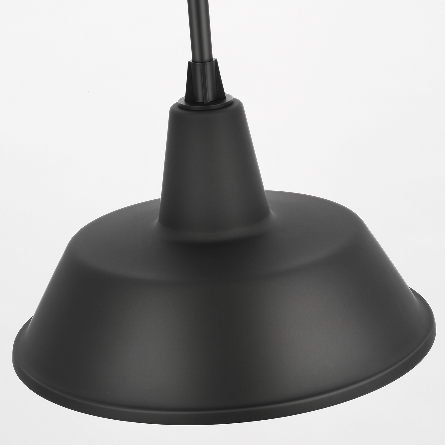 Academy Pendant | Matte Black | 16" Bowers Shade