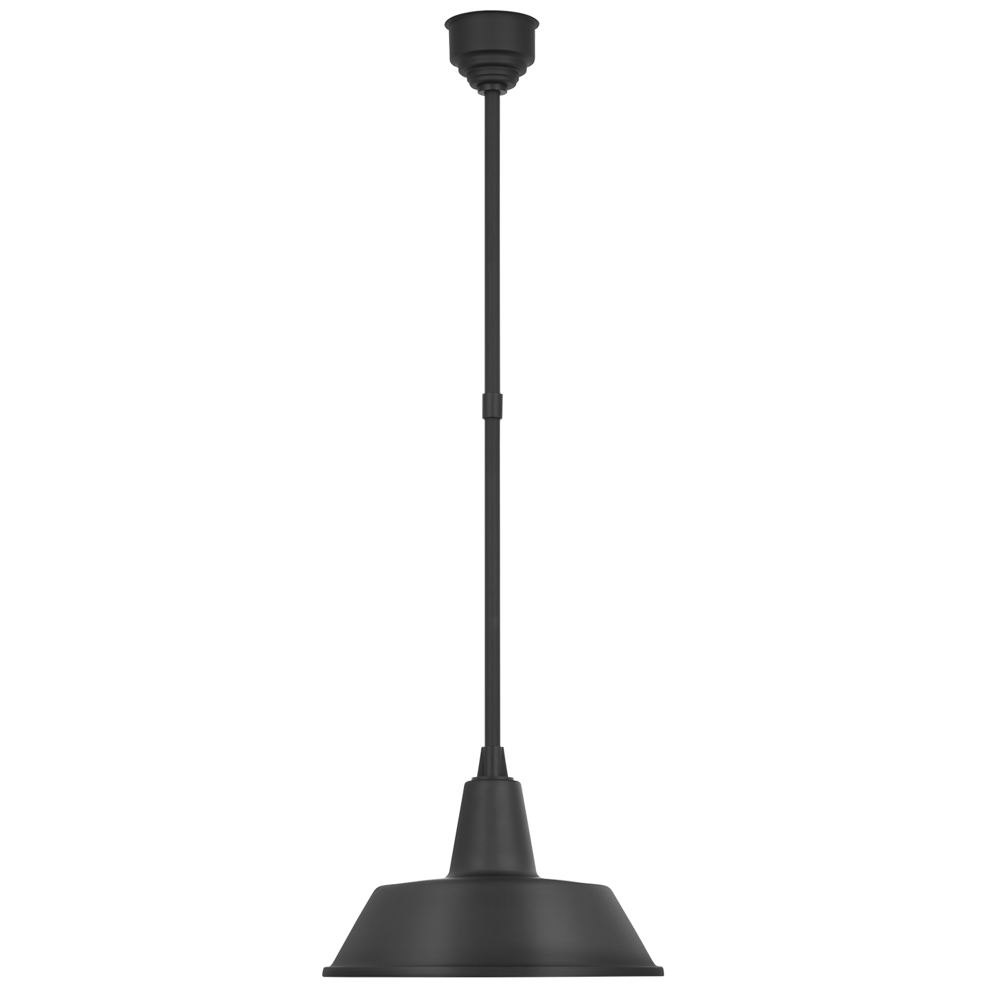 Academy Pendant | Matte Black | 16" Bowers Shade