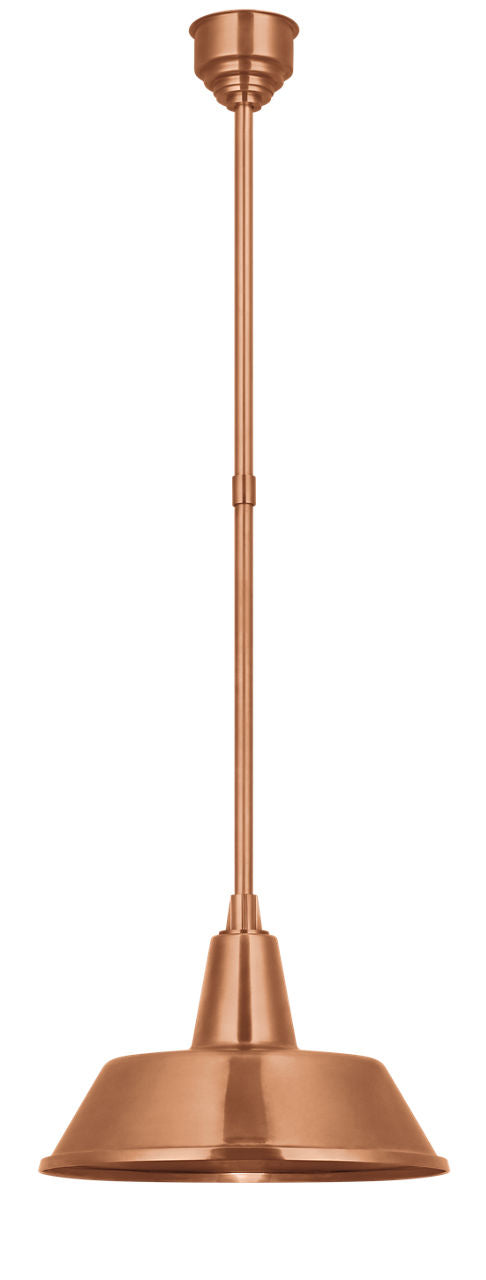 Academy Pendant | Soft Copper | 16" Bowers Shade