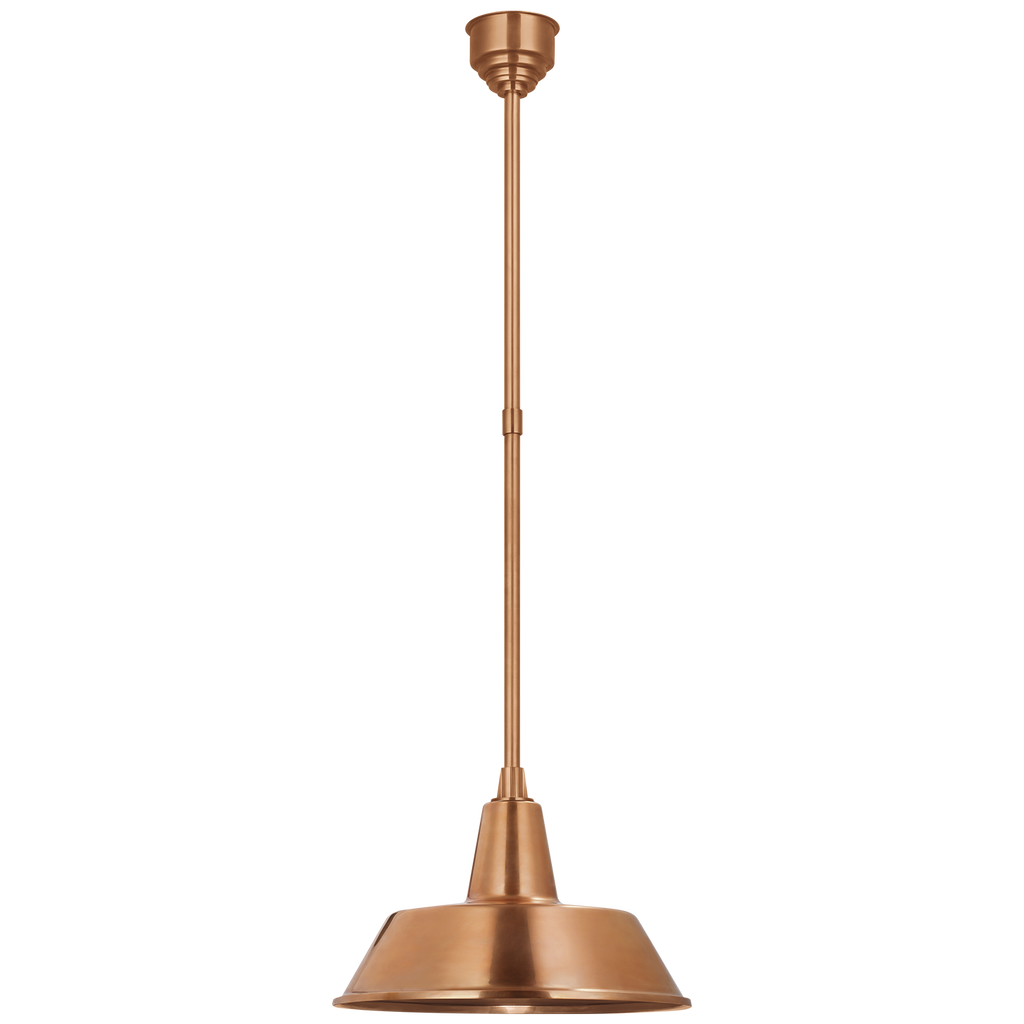 Academy Pendant | Soft Copper | 16" Bowers Shade