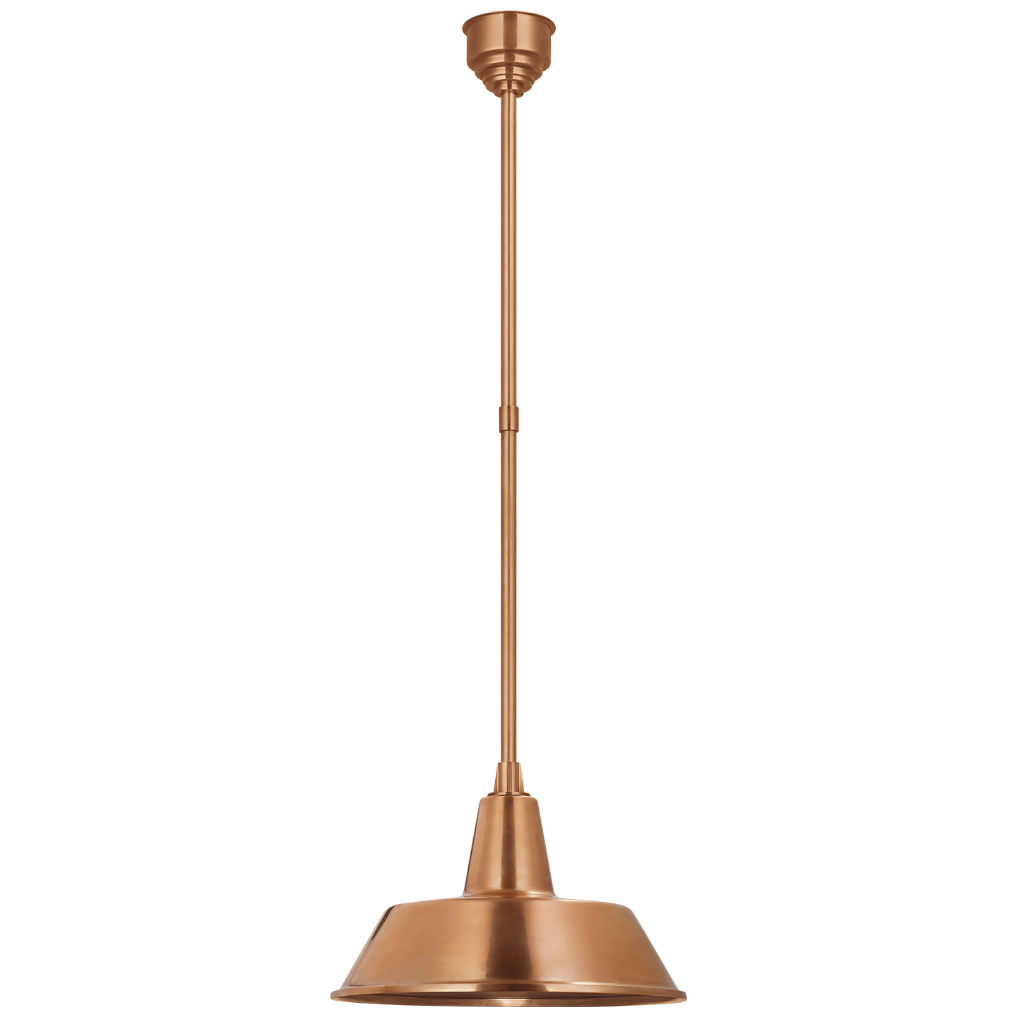 Academy Pendant | Soft Copper | 16" Bowers Shade