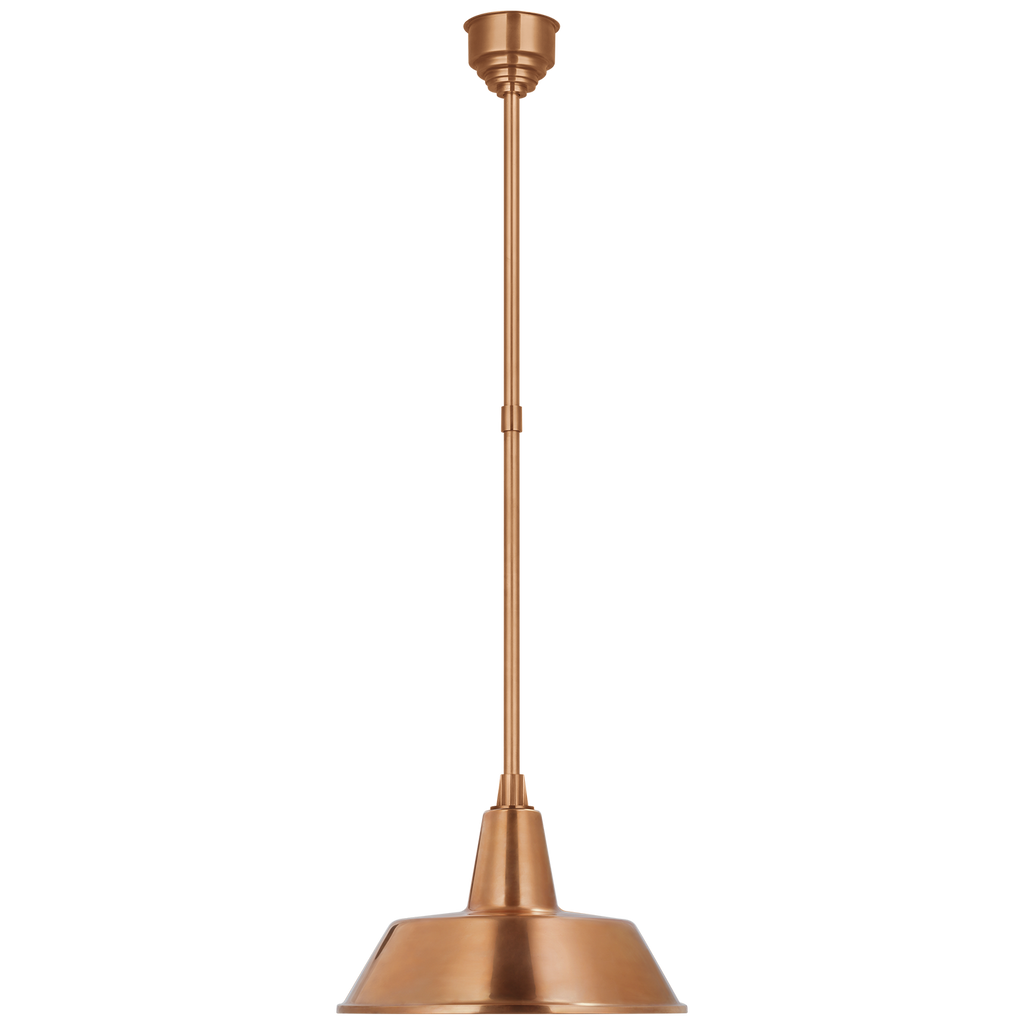 Academy Pendant | Soft Copper | 16" Bowers Shade