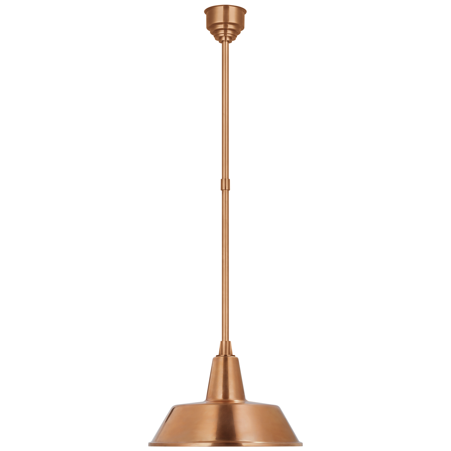 Academy Pendant | Soft Copper | 16" Bowers Shade