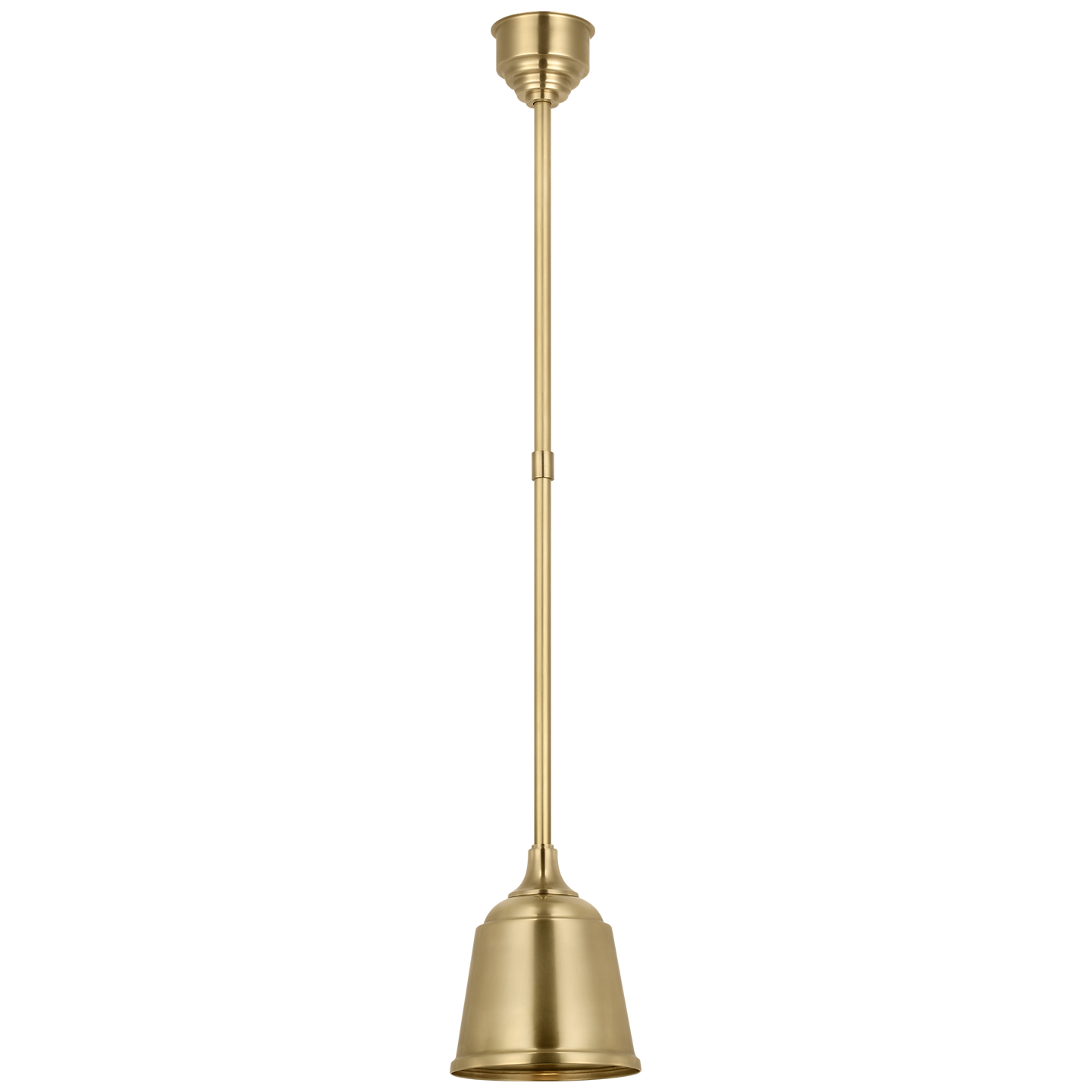 Academy Pendant | Hand-Rubbed Antique Brass | 8" Rockhouse Shade