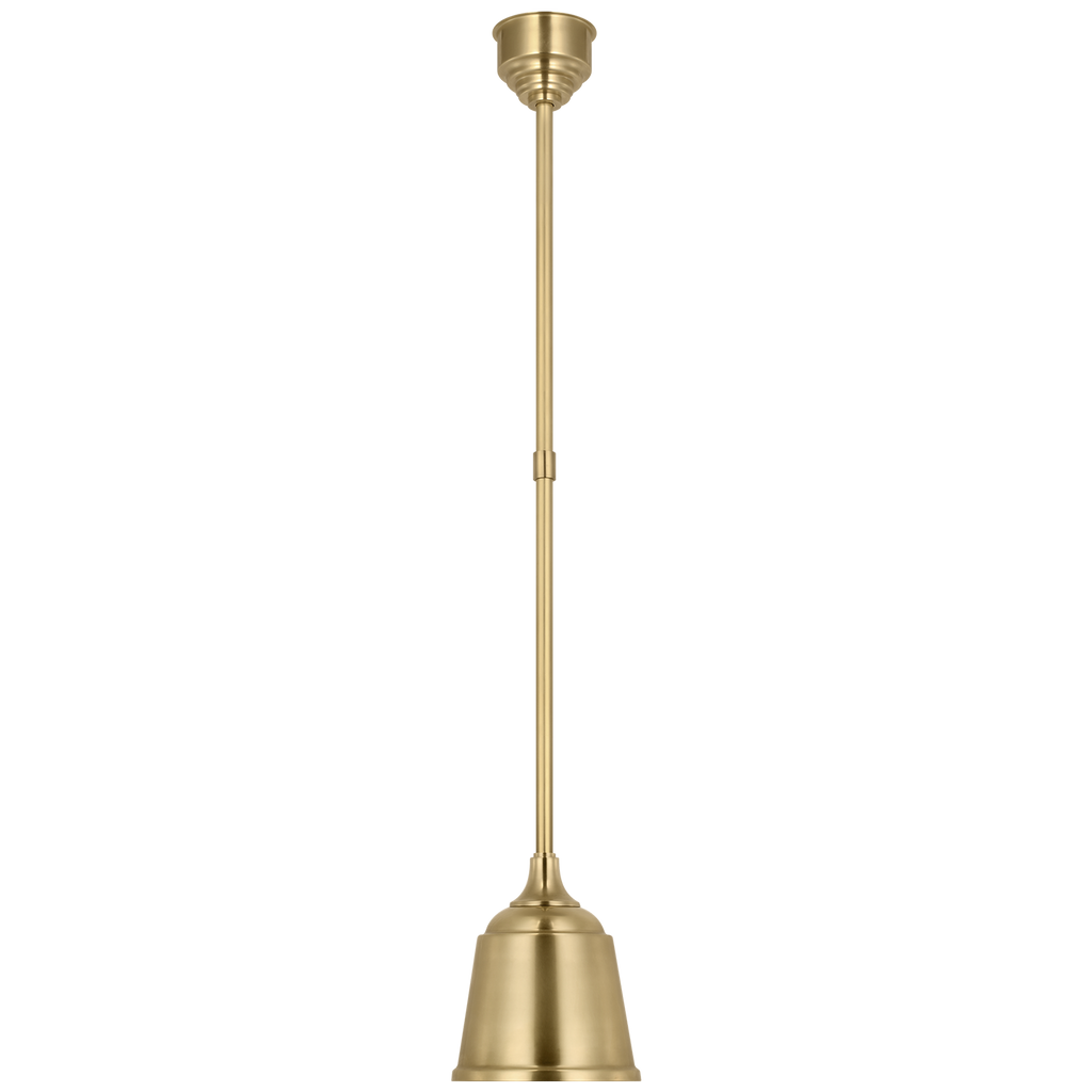Academy Pendant | Hand-Rubbed Antique Brass | 8" Rockhouse Shade