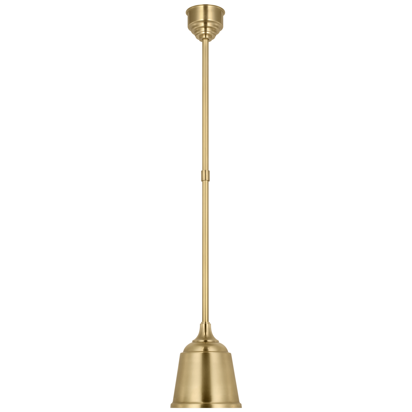 Academy Pendant | Hand-Rubbed Antique Brass | 8" Rockhouse Shade