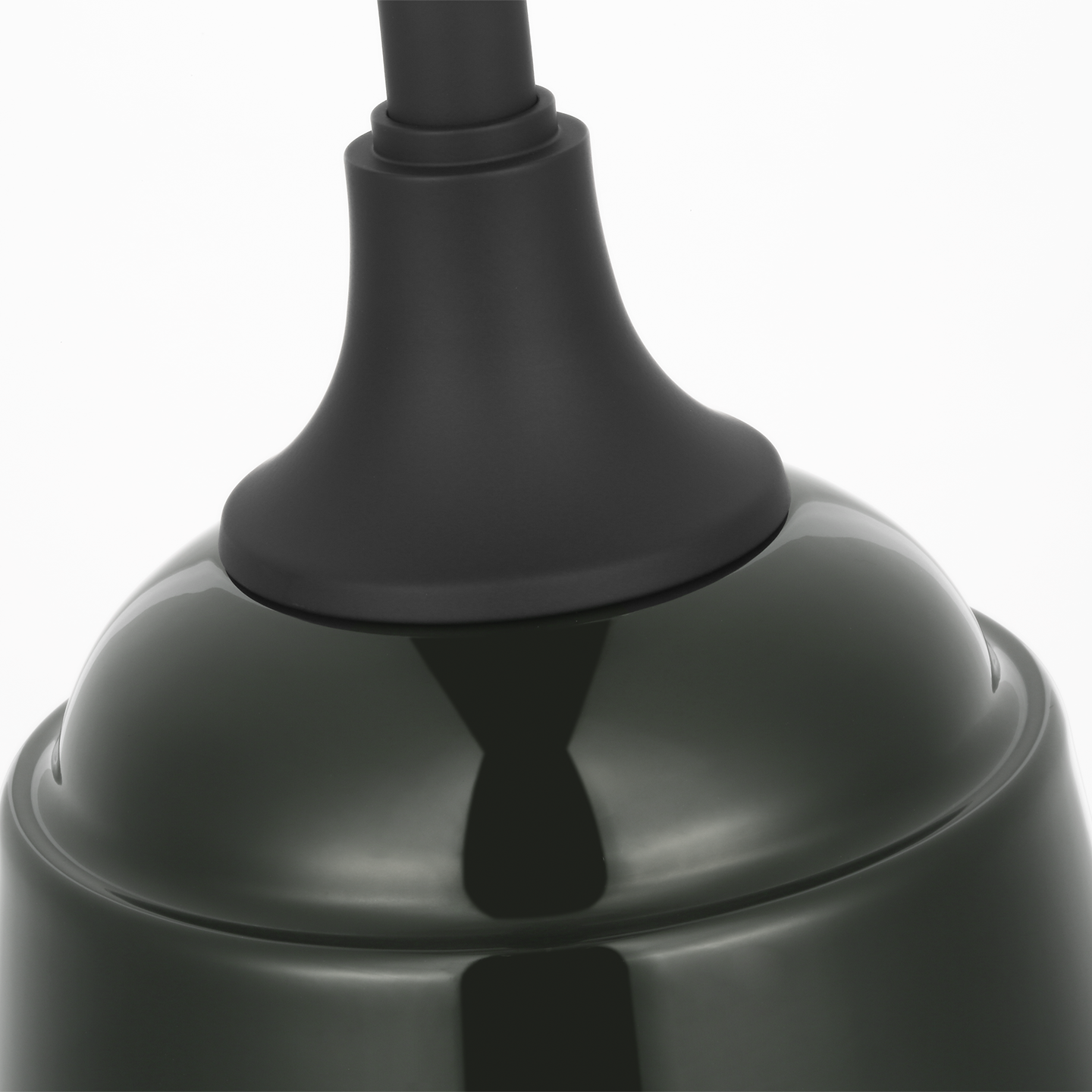 Academy Pendant | Matte Black | 8" Green Rockhouse Shade