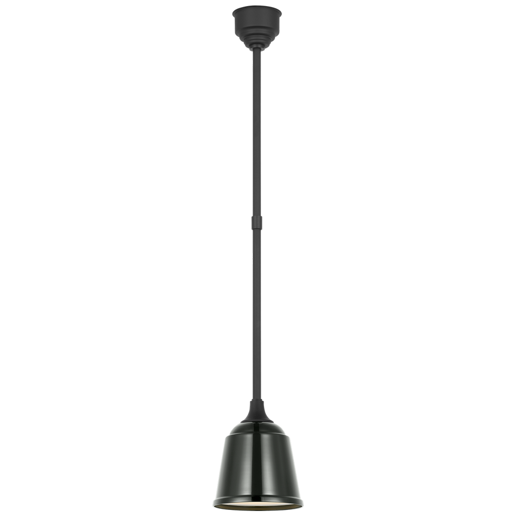 Academy Pendant | Matte Black | 8" Green Rockhouse Shade