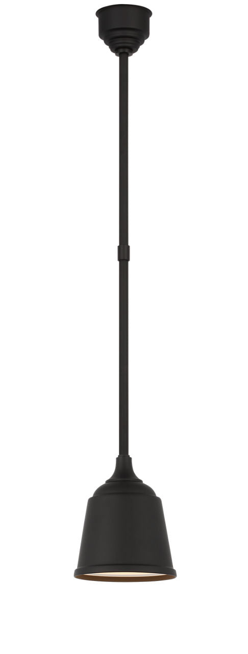 Academy Pendant | Matte Black | 8" Rockhouse Shade