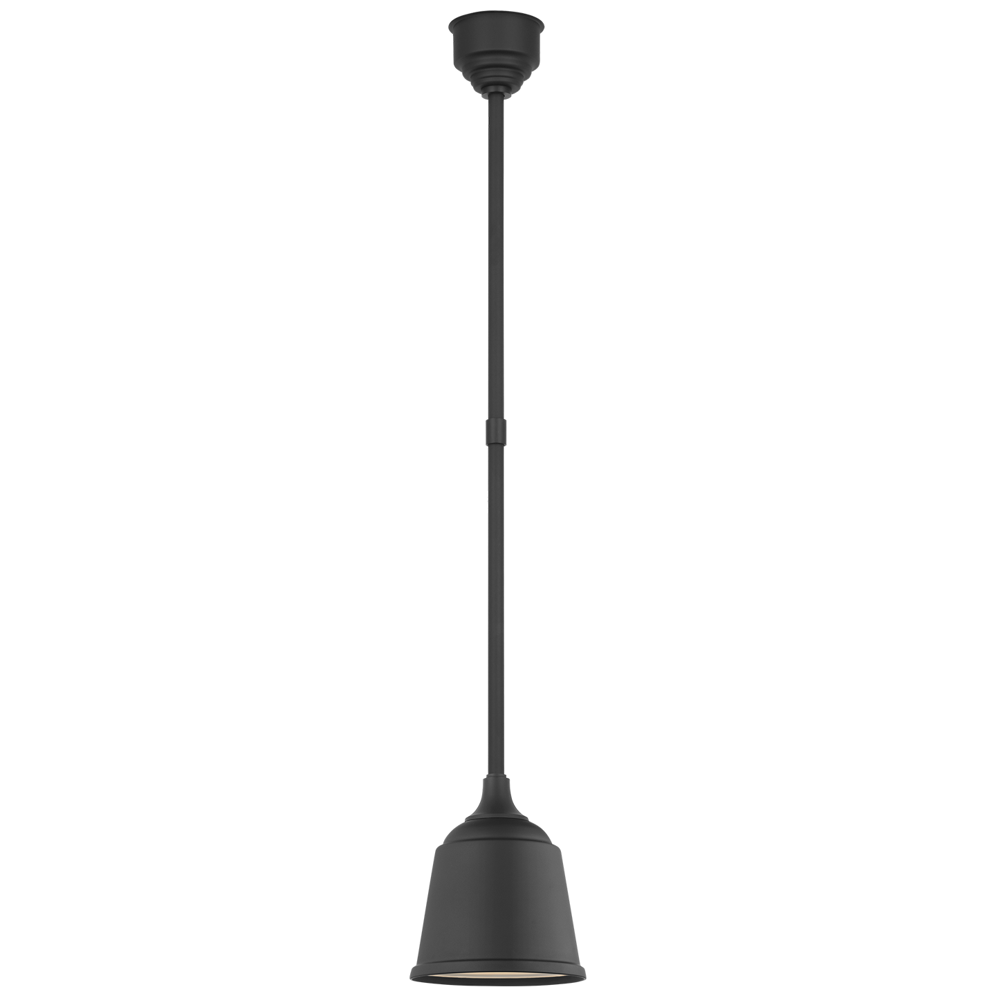 Academy Pendant | Matte Black | 8" Rockhouse Shade