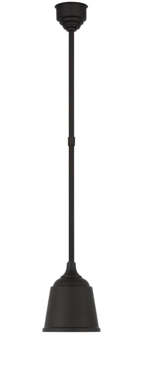 Academy Pendant | Matte Black | 8" Rockhouse Shade