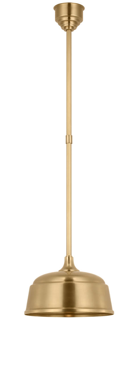 Academy Pendant | Hand-Rubbed Antique Brass | 12.5" Rockhouse Shade