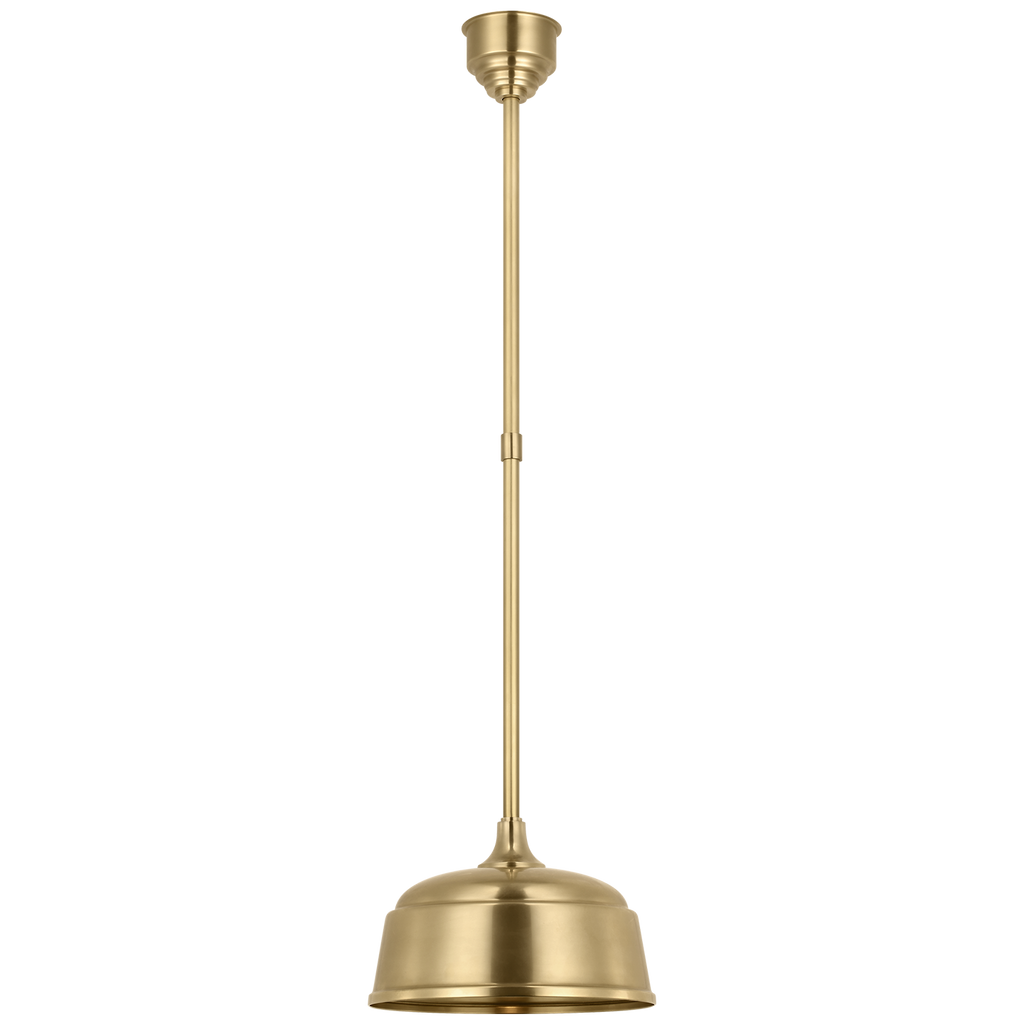 Academy Pendant | Hand-Rubbed Antique Brass | 12.5" Rockhouse Shade