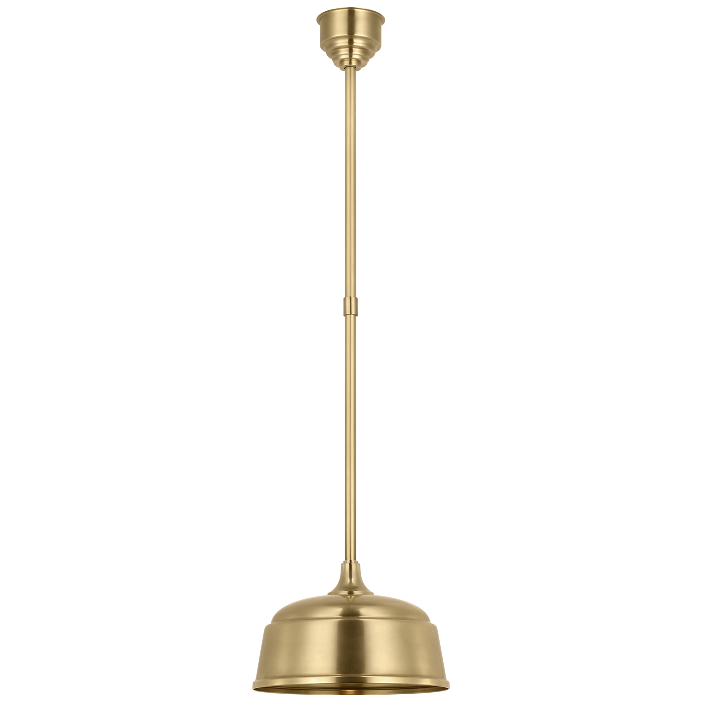 Academy Pendant | Hand-Rubbed Antique Brass | 12.5" Rockhouse Shade