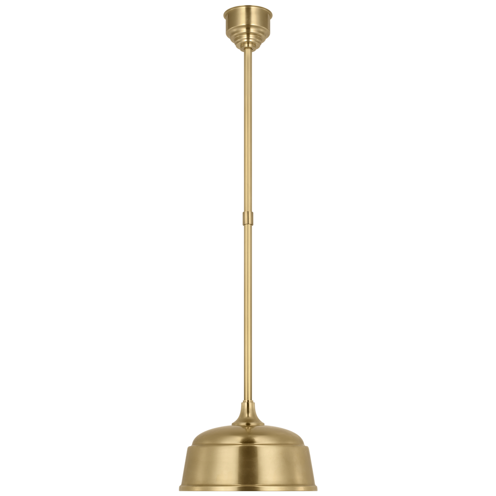 Academy Pendant | Hand-Rubbed Antique Brass | 12.5" Rockhouse Shade