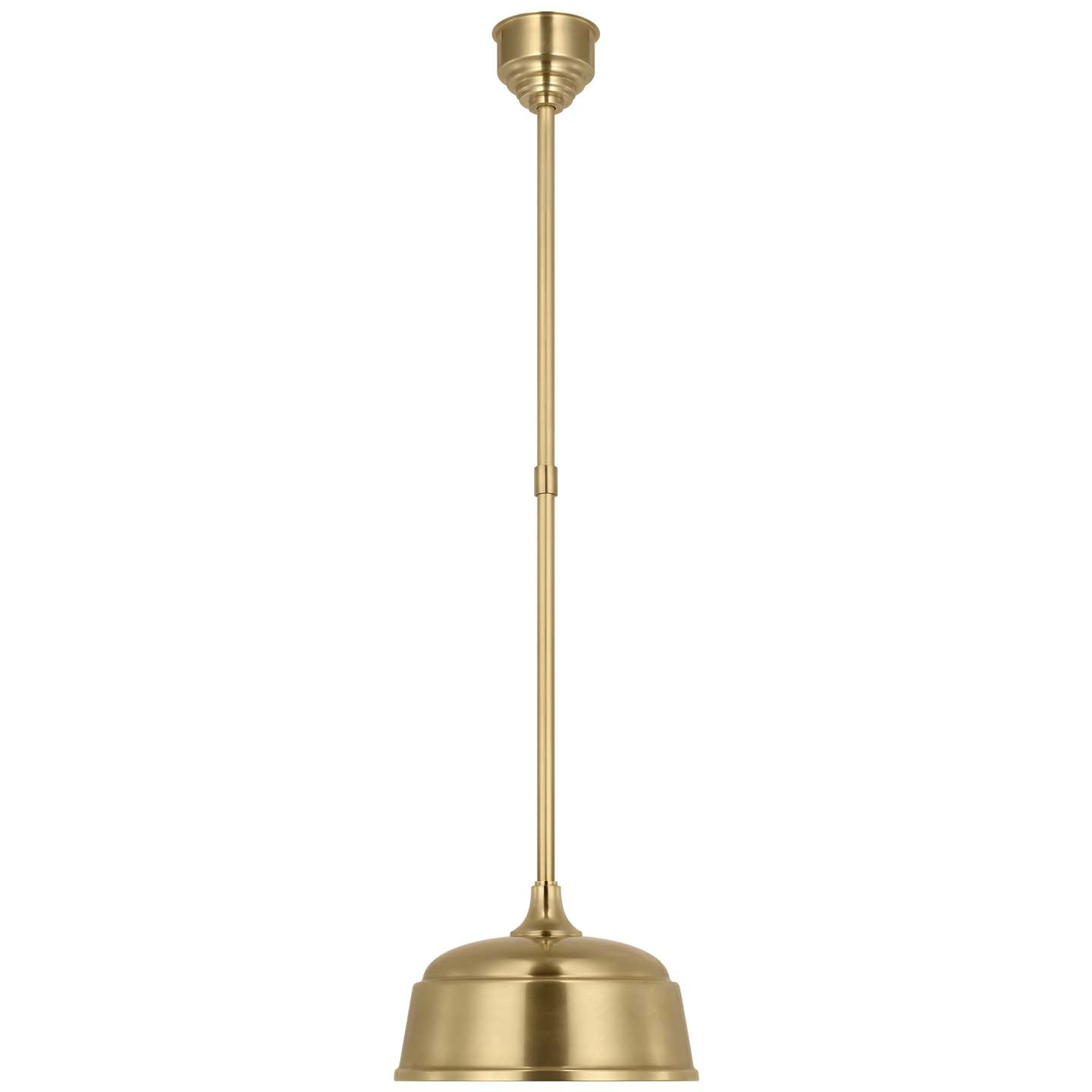 Academy Pendant | Hand-Rubbed Antique Brass | 12.5" Rockhouse Shade
