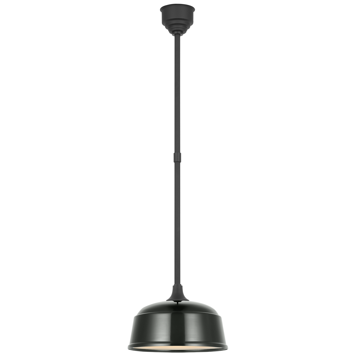 Academy Pendant | Matte Black | 12.5" Green Rockhouse Shade