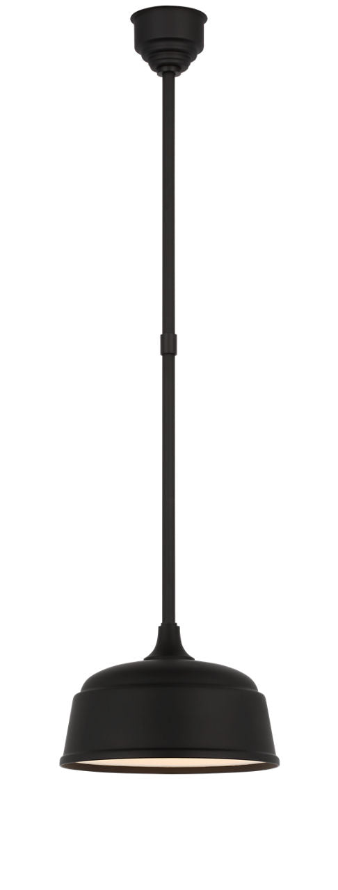 Academy Pendant | Matte Black | 12.5" Rockhouse Shade