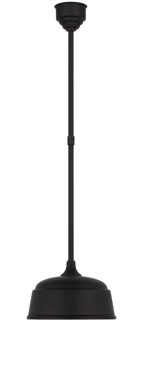 Academy Pendant | Matte Black | 12.5" Rockhouse Shade