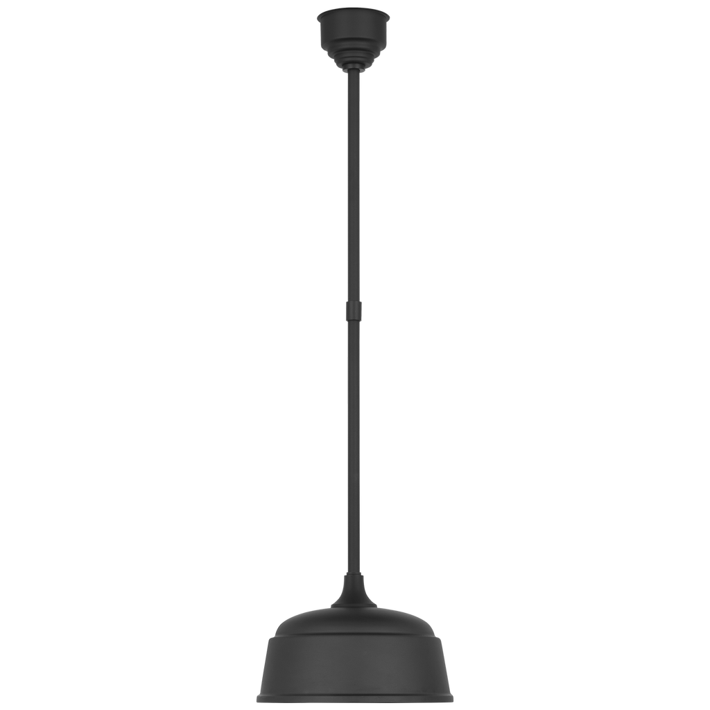 Academy Pendant | Matte Black | 12.5" Rockhouse Shade
