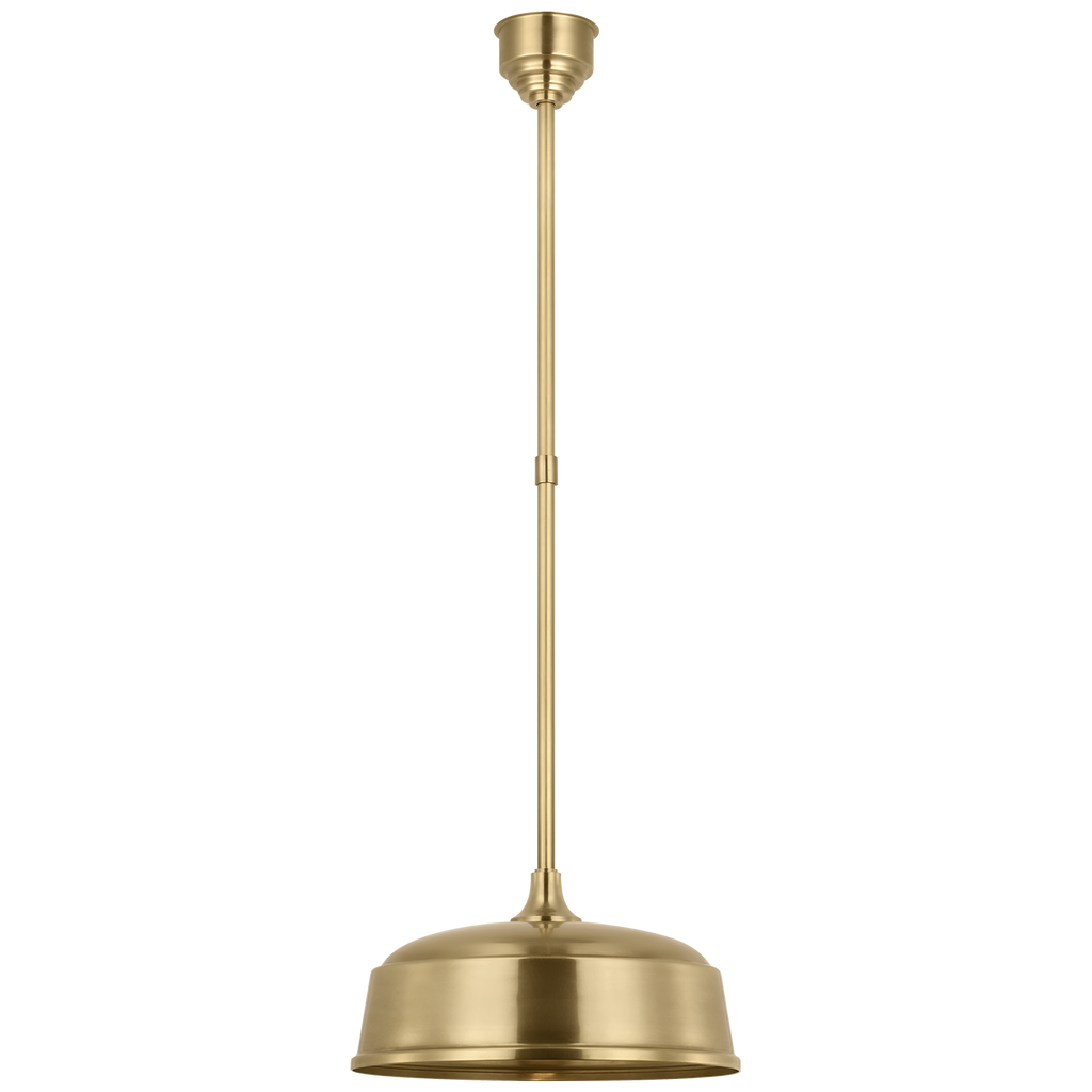 Academy Pendant | Hand-Rubbed Antique Brass | 16" Rockhouse Shade