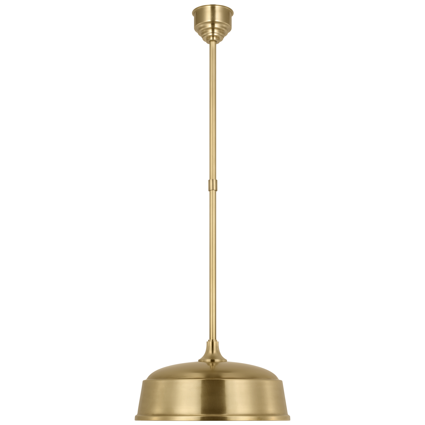Academy Pendant | Hand-Rubbed Antique Brass | 16" Rockhouse Shade